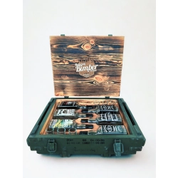 Drewniana skrzynka wojskowa na alkohol